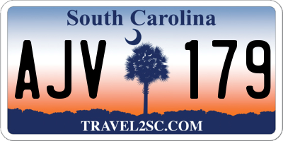 SC license plate AJV179