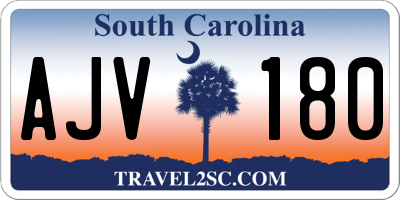 SC license plate AJV180