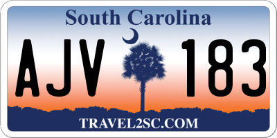 SC license plate AJV183