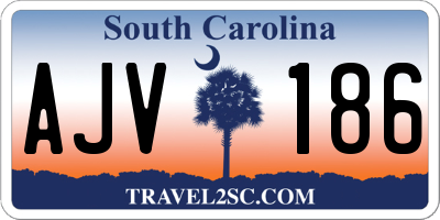 SC license plate AJV186