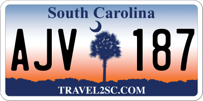 SC license plate AJV187