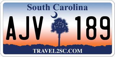 SC license plate AJV189