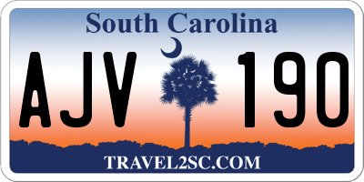 SC license plate AJV190