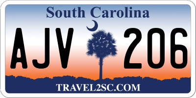 SC license plate AJV206