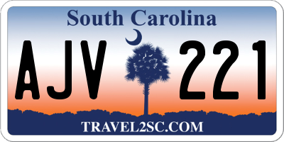 SC license plate AJV221