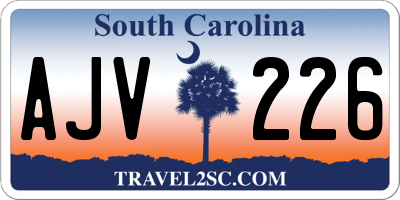 SC license plate AJV226