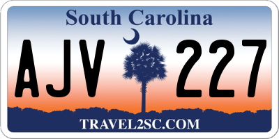 SC license plate AJV227