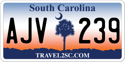 SC license plate AJV239