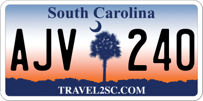 SC license plate AJV240