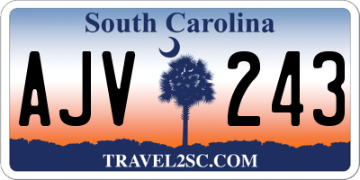 SC license plate AJV243
