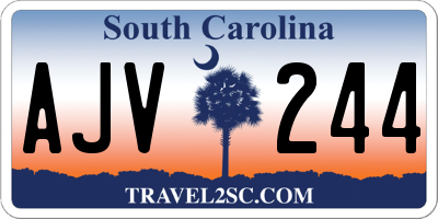 SC license plate AJV244