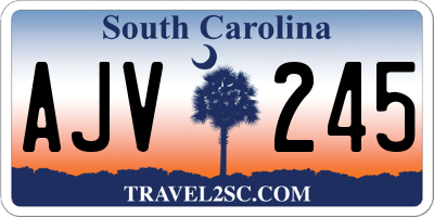 SC license plate AJV245