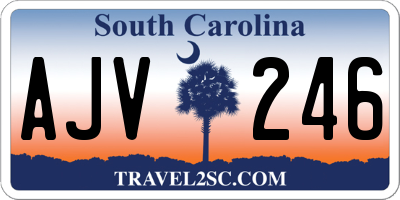 SC license plate AJV246