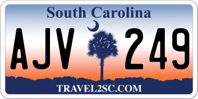 SC license plate AJV249