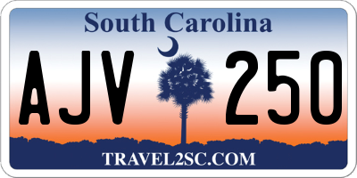 SC license plate AJV250