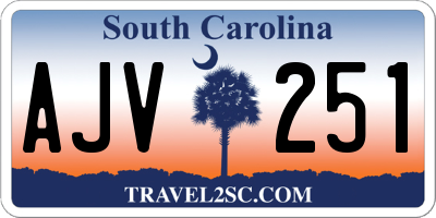 SC license plate AJV251