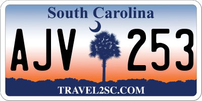 SC license plate AJV253