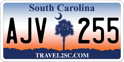 SC license plate AJV255