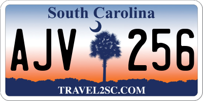 SC license plate AJV256