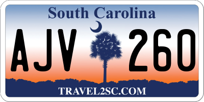 SC license plate AJV260