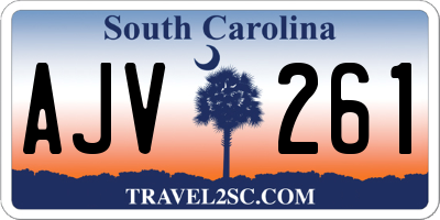 SC license plate AJV261