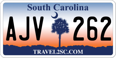 SC license plate AJV262
