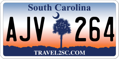 SC license plate AJV264