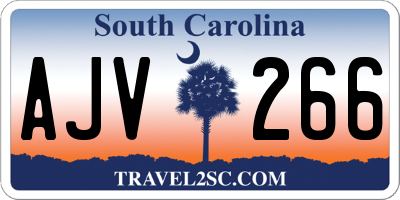 SC license plate AJV266