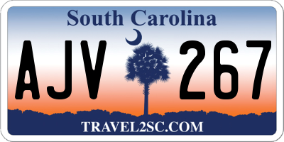 SC license plate AJV267