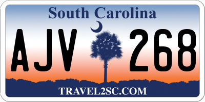 SC license plate AJV268