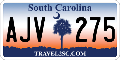 SC license plate AJV275