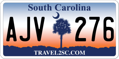 SC license plate AJV276