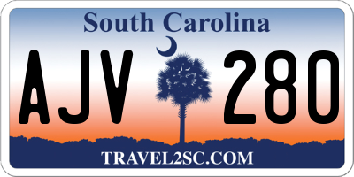 SC license plate AJV280