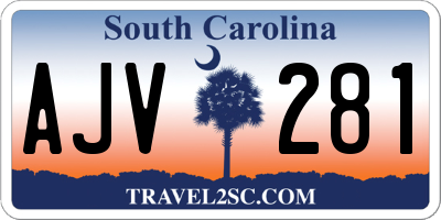 SC license plate AJV281