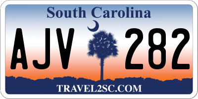 SC license plate AJV282