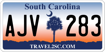 SC license plate AJV283