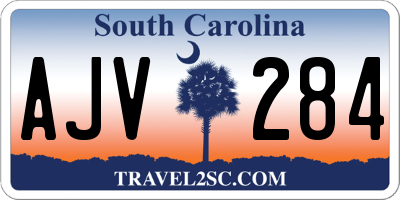 SC license plate AJV284