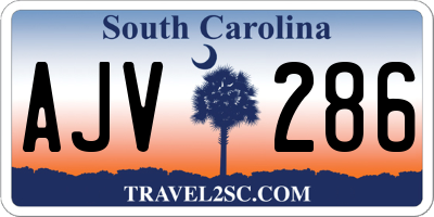 SC license plate AJV286