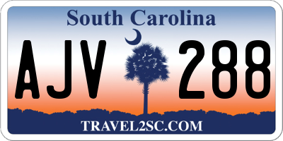 SC license plate AJV288