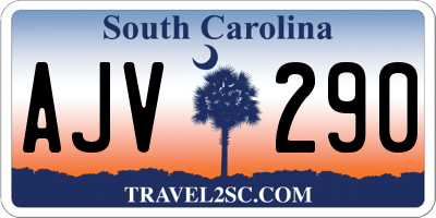 SC license plate AJV290