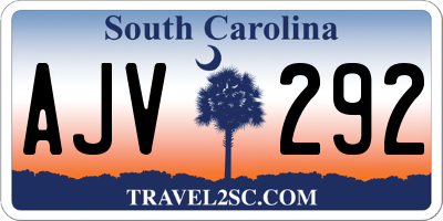 SC license plate AJV292