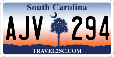 SC license plate AJV294