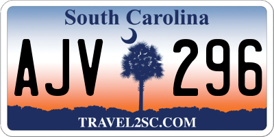 SC license plate AJV296