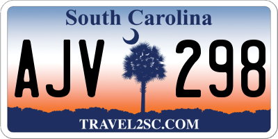 SC license plate AJV298