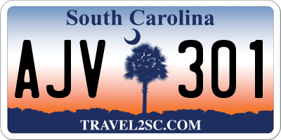 SC license plate AJV301