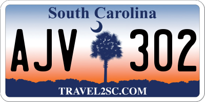 SC license plate AJV302