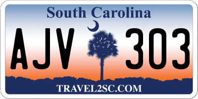 SC license plate AJV303