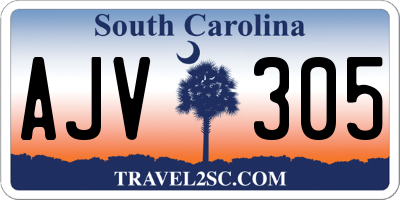 SC license plate AJV305
