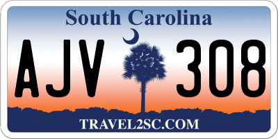 SC license plate AJV308