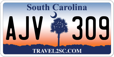 SC license plate AJV309